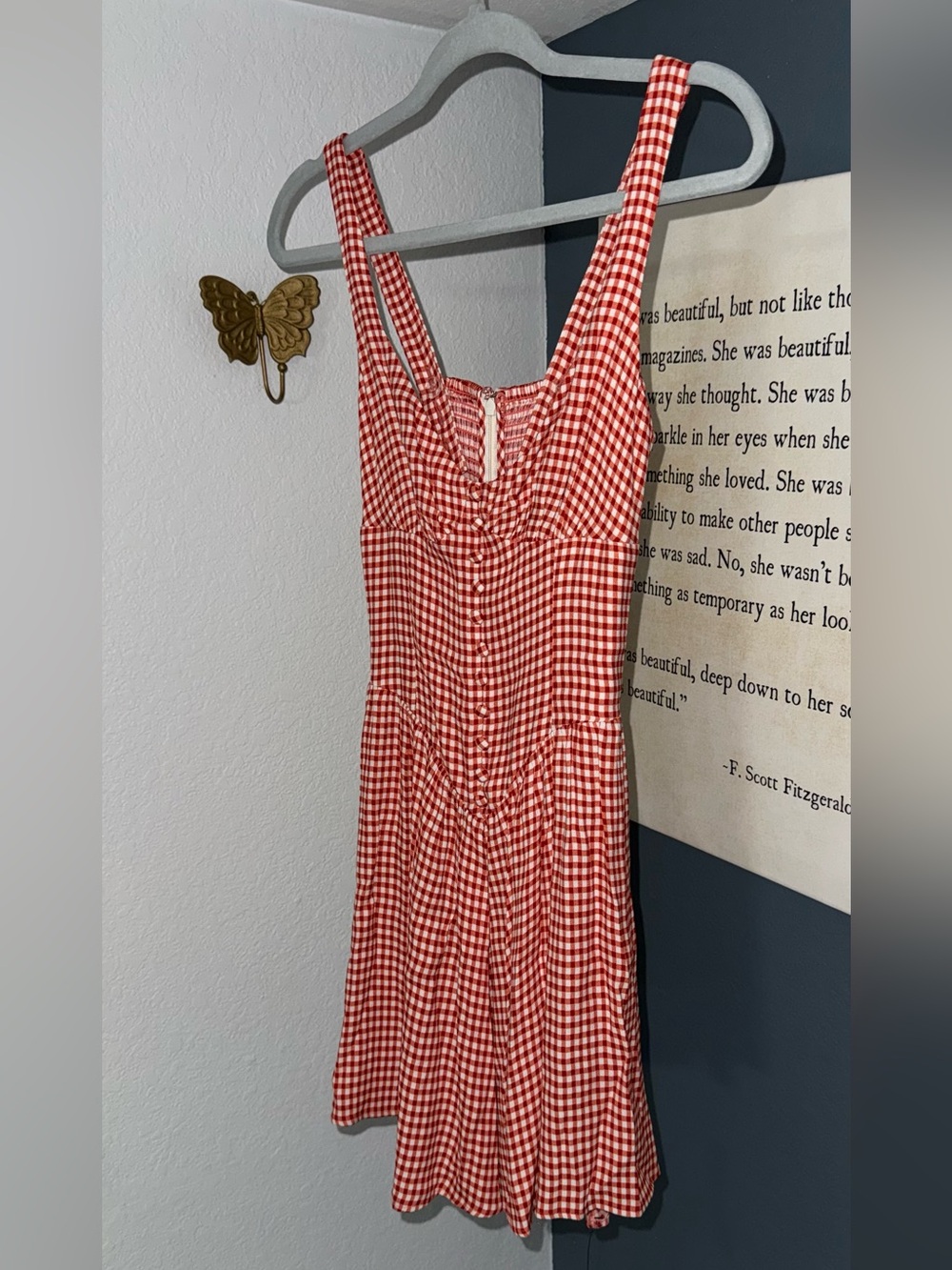 BRAND NEW Reformation Wynn Dress Strawberry Check Size 0!! SOLD OUT ONLINE - Picture 11 of 16